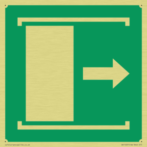 E033 safe condition door slides right to open